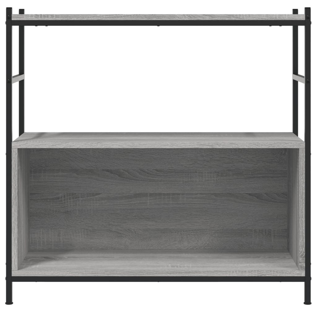 Bücherregal Grau furnicato und 80x30x78,5 cm Sonoma Eisen Holzwerkstoff