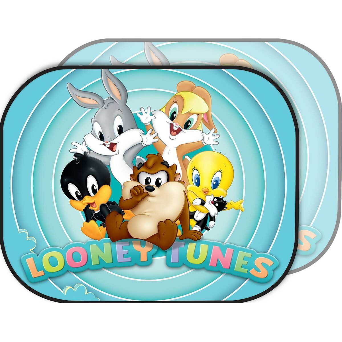 LOONEY TUNES Autosonnenschutz Sonnenblende Kinder Auto Sonnenschutz Seitlicher Sonnenschutz Looney T, 46 x 33 cm