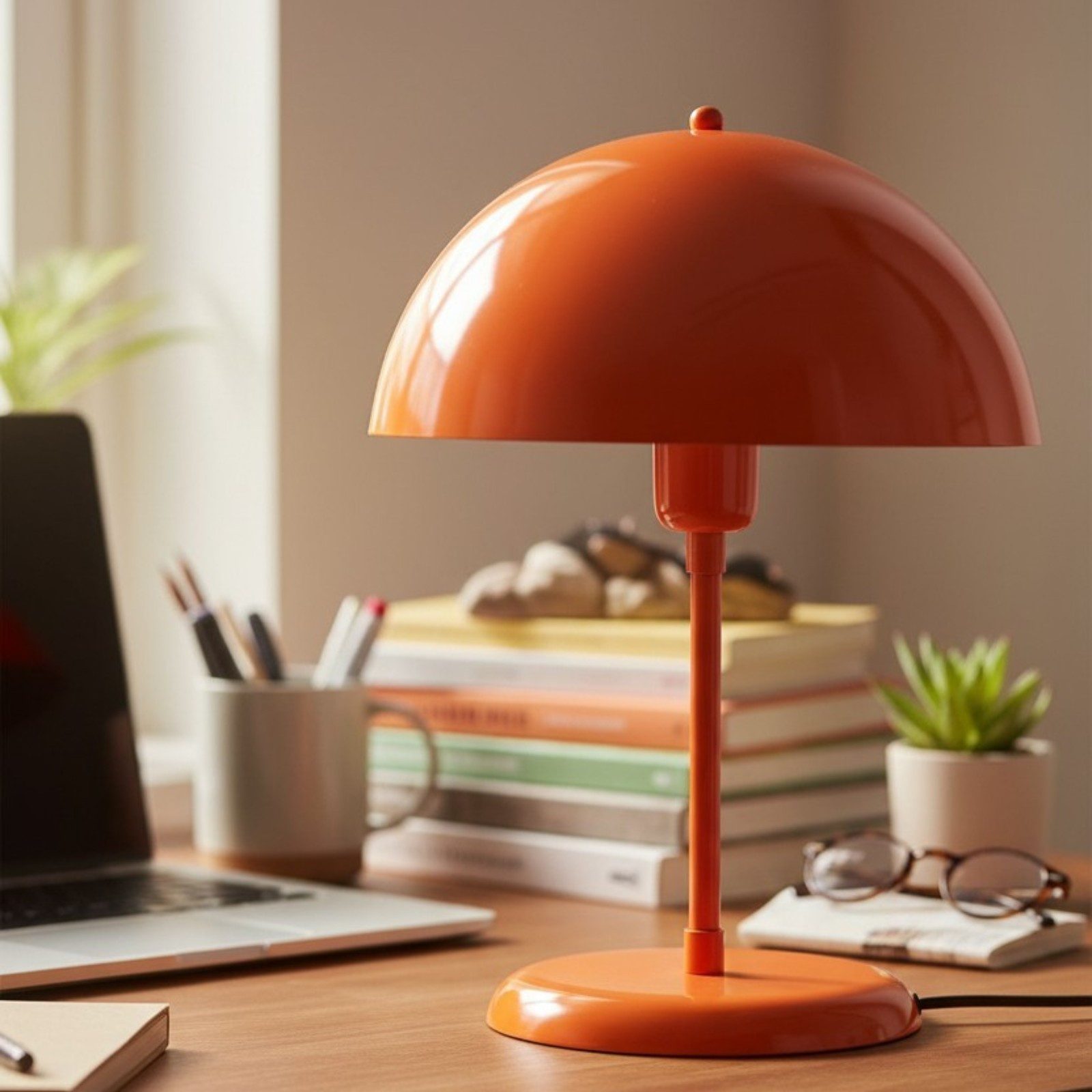 Bamyum Tischleuchte Pilz Lampe Mit Kabel Lipeo 25 cm Metall Retro Kleine Lampe, ohne Leuchtmittel