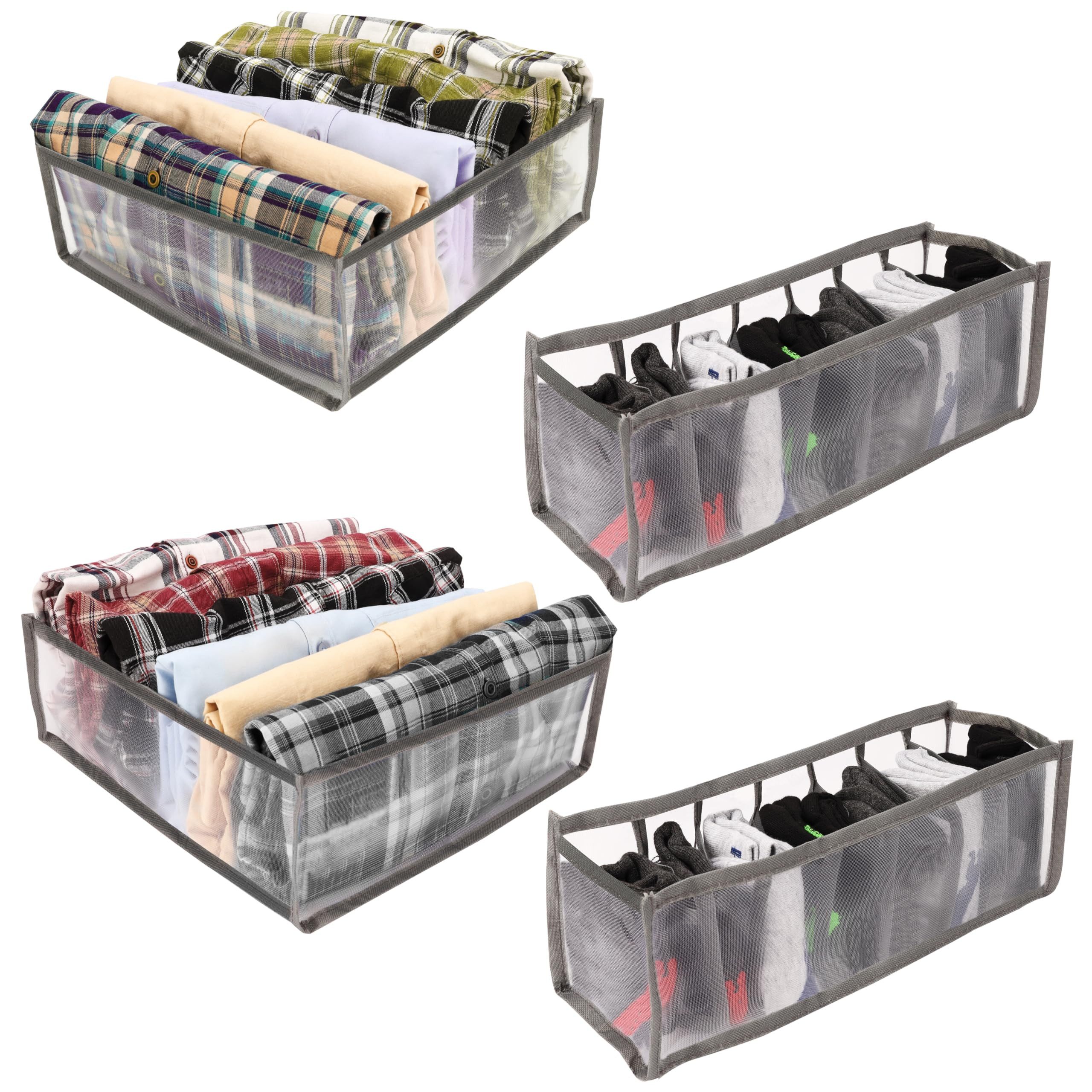 Kurtzy Aufbewahrungsbox Kurtzy 4er Pack Kleiderschrank günstig online kaufen