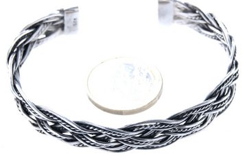 Kiss of Leather Armreif Armband Armreif 925 Sterling Silber Flechtmuster Knotenmuster geflochten