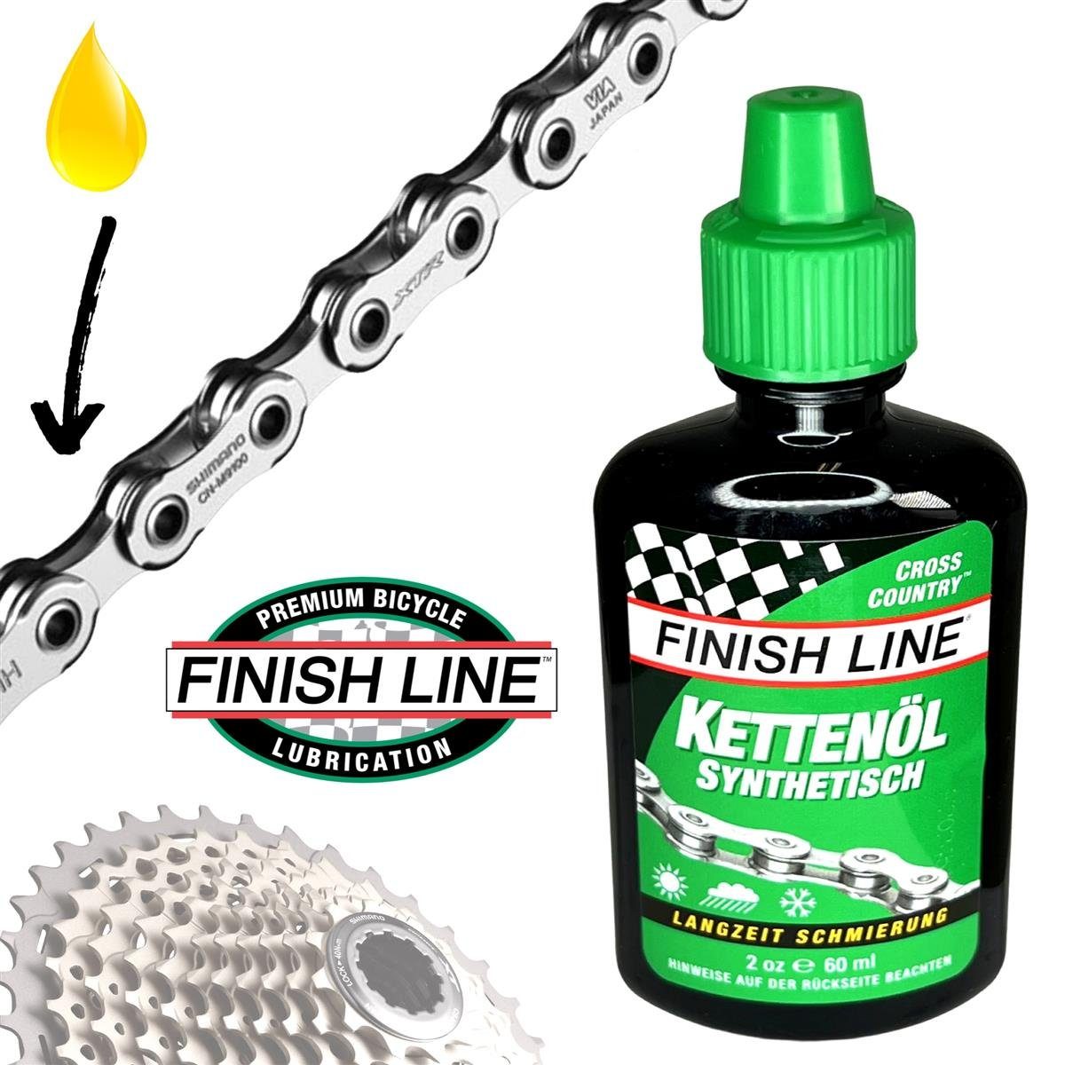 Finish Line Fahrrad-Montageständer Finish Line Cross-Country Kettenöl syntetisch 60ml