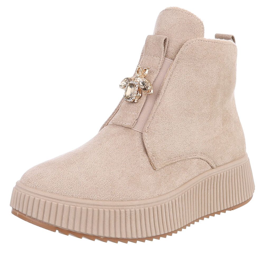 Ital-Design Elegante Damen Plateau-Stiefeletten mit Dekorativem günstig online kaufen