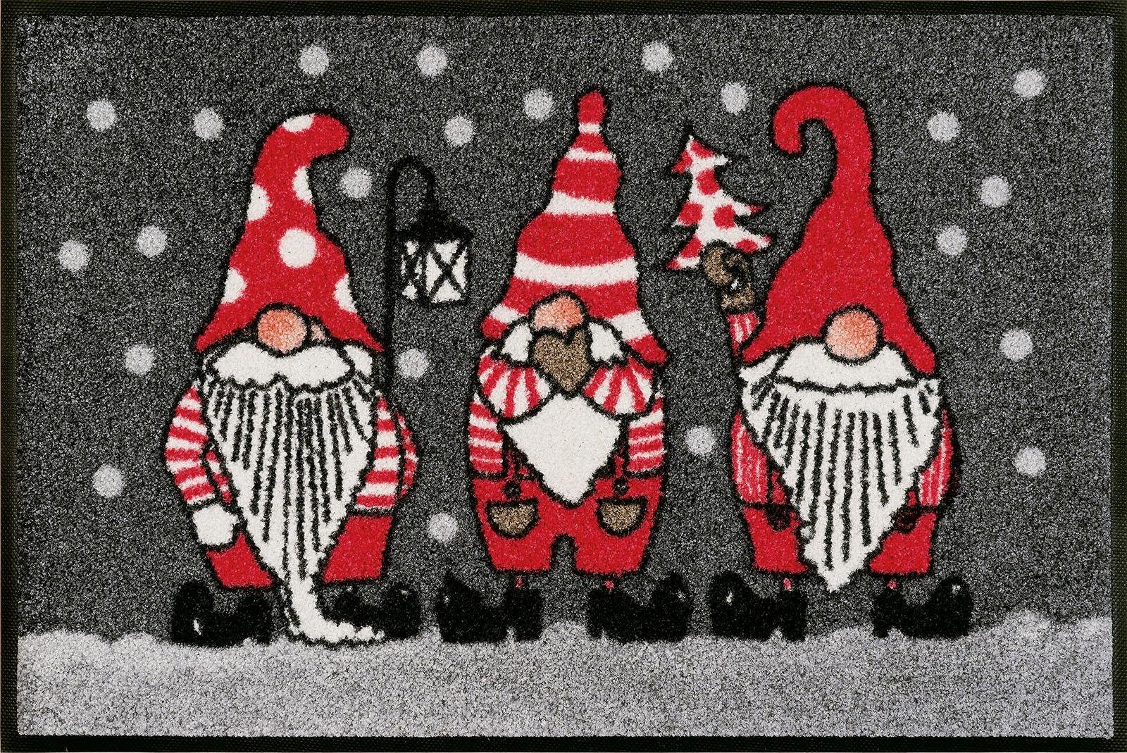 wash+dry by Kleen-Tex Fußmatte Winterzwerge, rechteckig, Höhe: 7 mm, Schmut günstig online kaufen