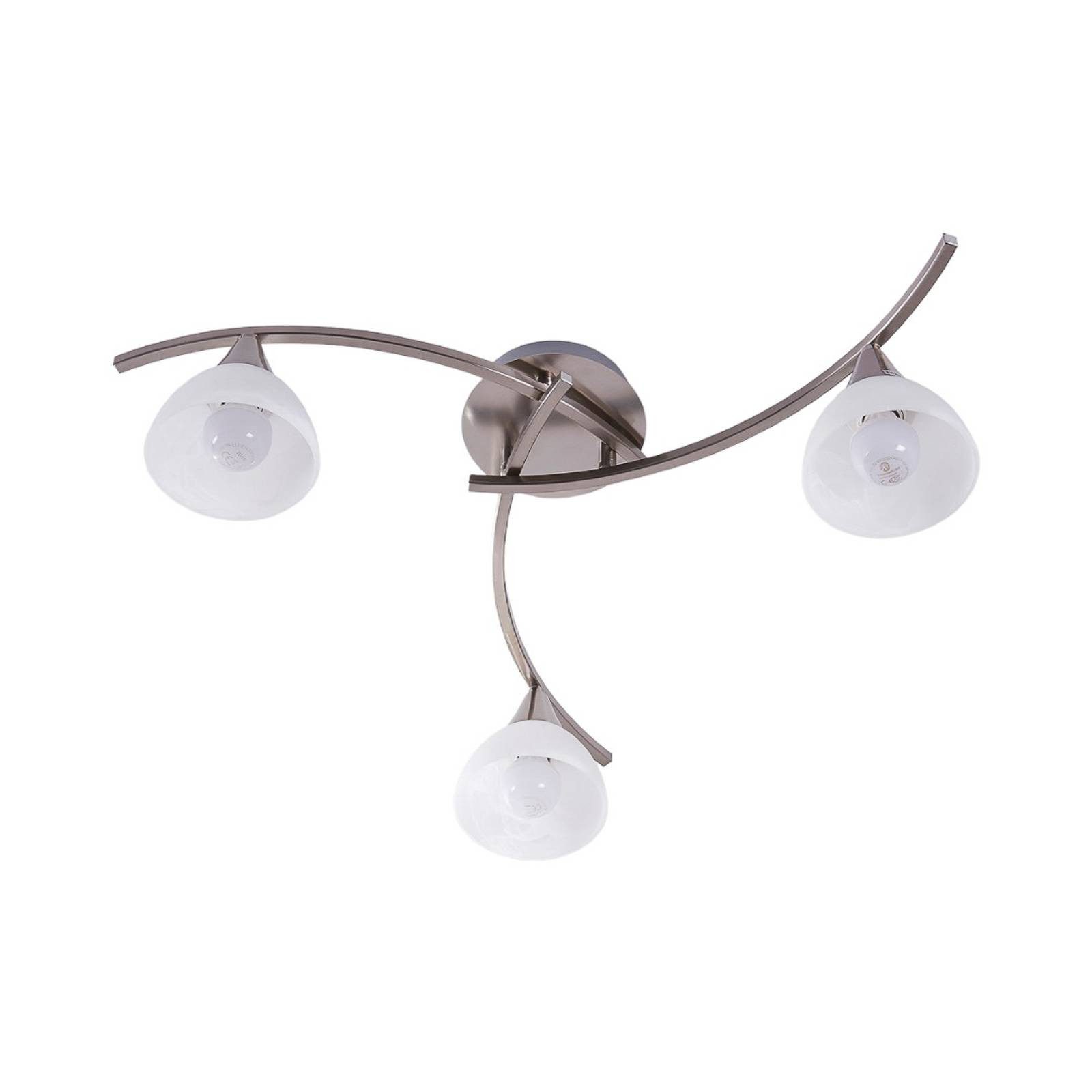 Lindby Deckenleuchten Della, Glas Alu IP20, 3 x 4 W LED
