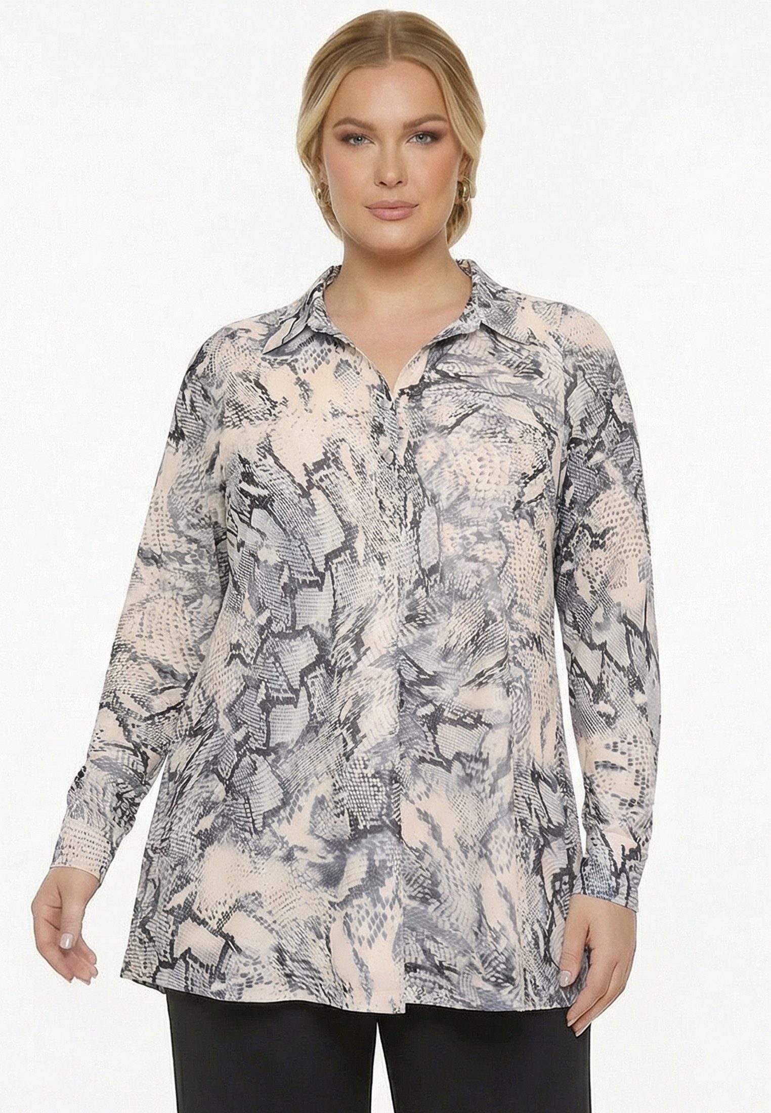 YOEK Tunika Damen avec manches longues Bluse
