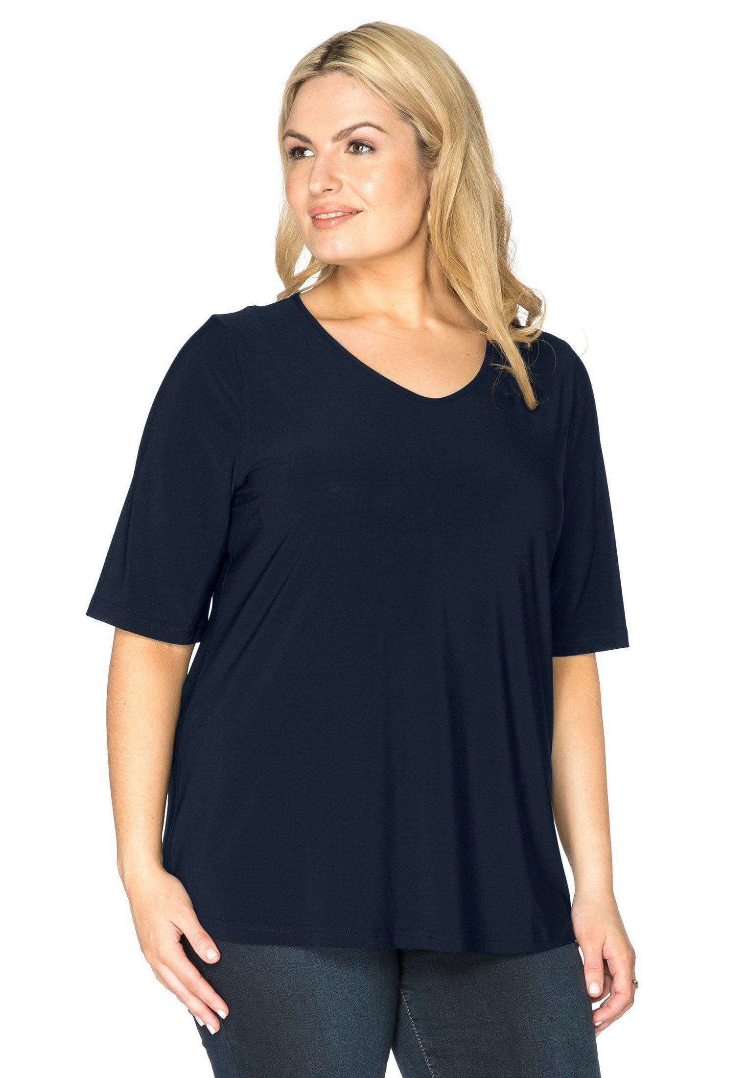 YOEK Langarmshirt Damen T-Shirt Große Größen