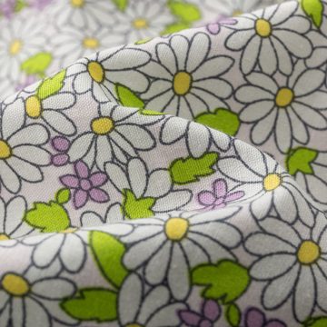 suebidou Midikleid süßes Mädchenkleid Sommerkleid Blumenmuster mit Kontrast-Trägern kleine Schleifen an den Trägern