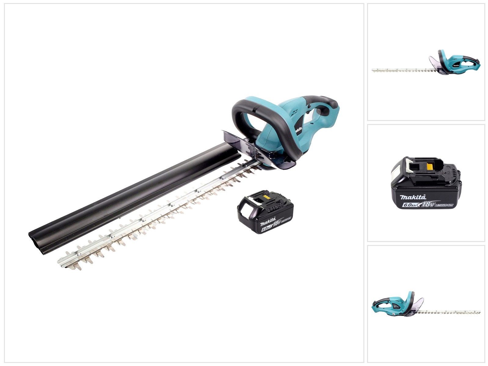 Makita Akku-Heckenschere DUH 523 G1 Akku Heckenschere 18 V 52 cm + 1x Akku 6,0 Ah - ohne Ladeg