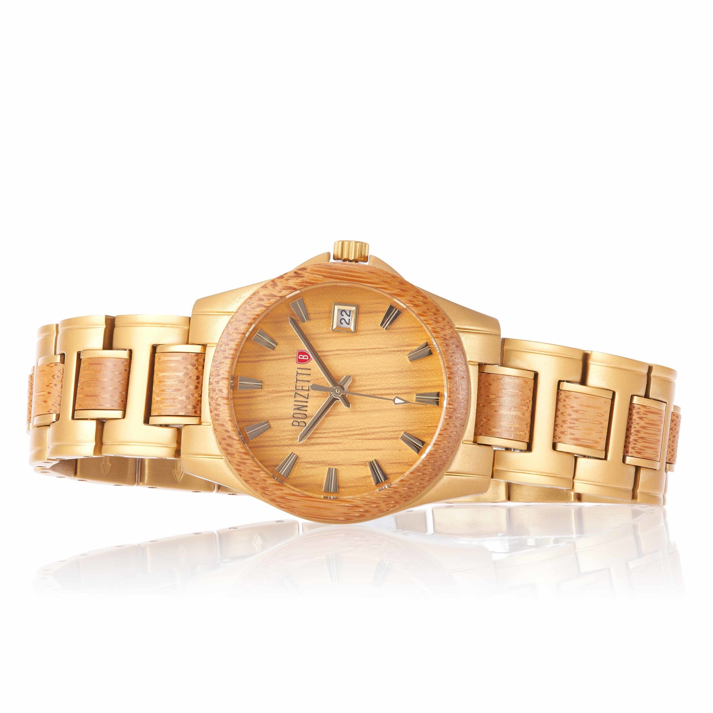 Bonizetti Chronograph, (Damenuhr ZUGSPITZE Holz-Uhr -, günstig online kaufen