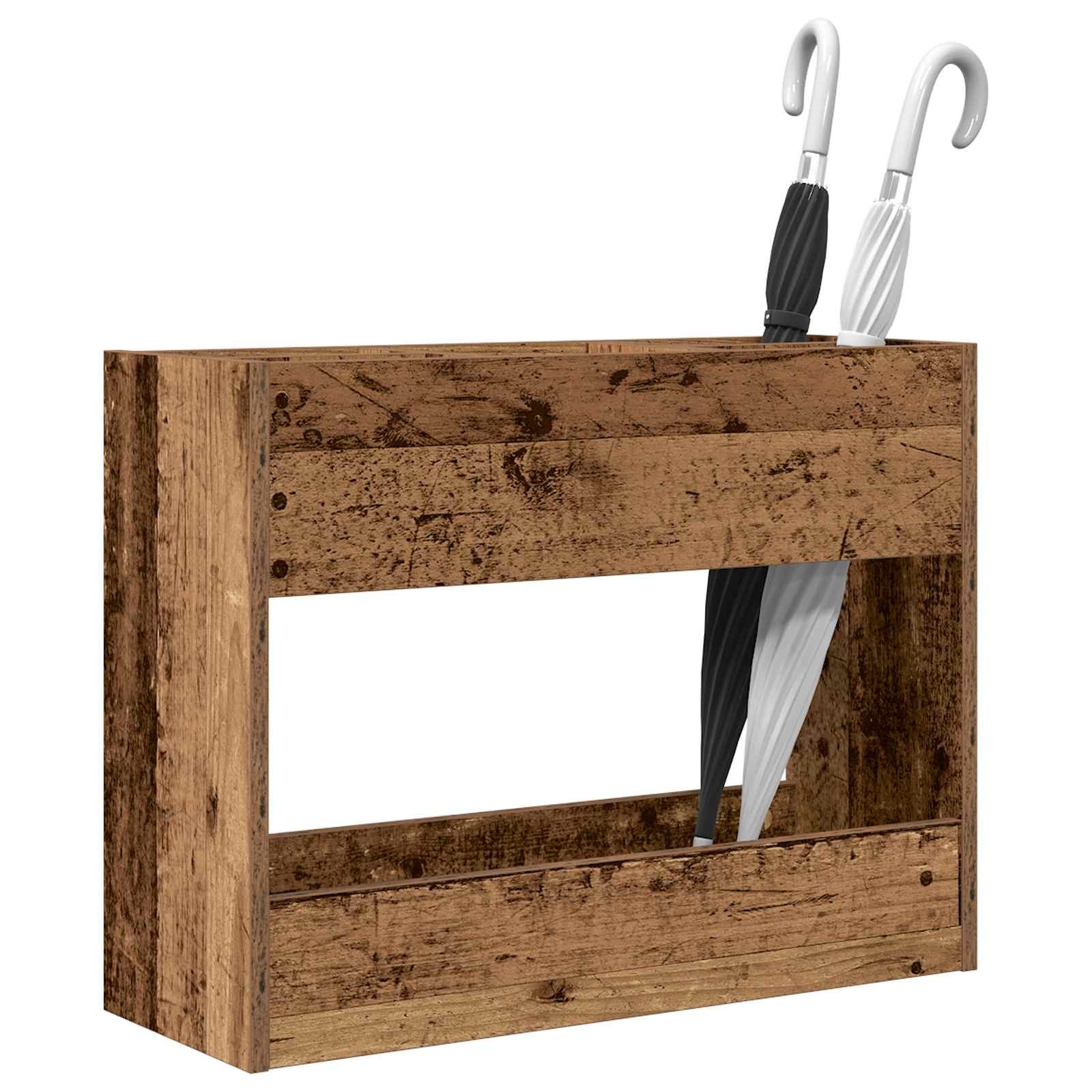 vidaXL Schirmständer Sonnenschirmhalter Altholz 65 x 24 x 50 cm Holzwerkstoff (1 St)
