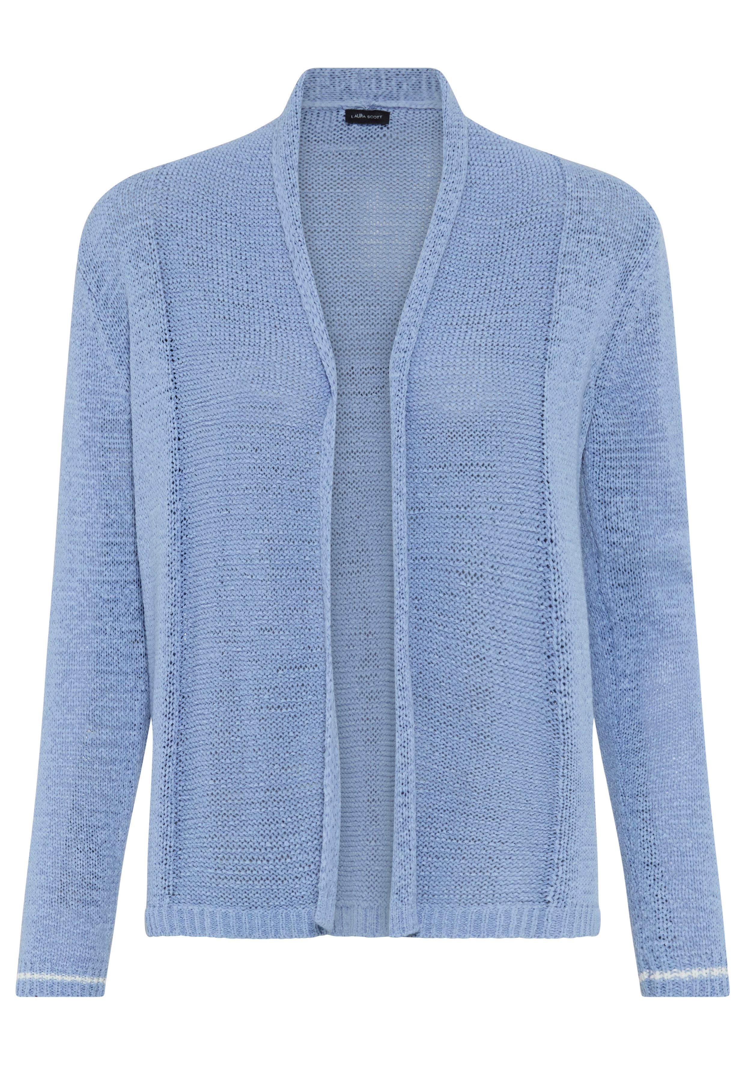 Strickjacke aus leichtem, kühlen Bändchengarn