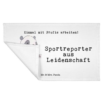 Mr. & Mrs. Panda Handtuch Sportreporter Leidenschaft - Weiß - Geschenk, Sport Handtuch, Kollegi, (1-St), Bunt bedruckt