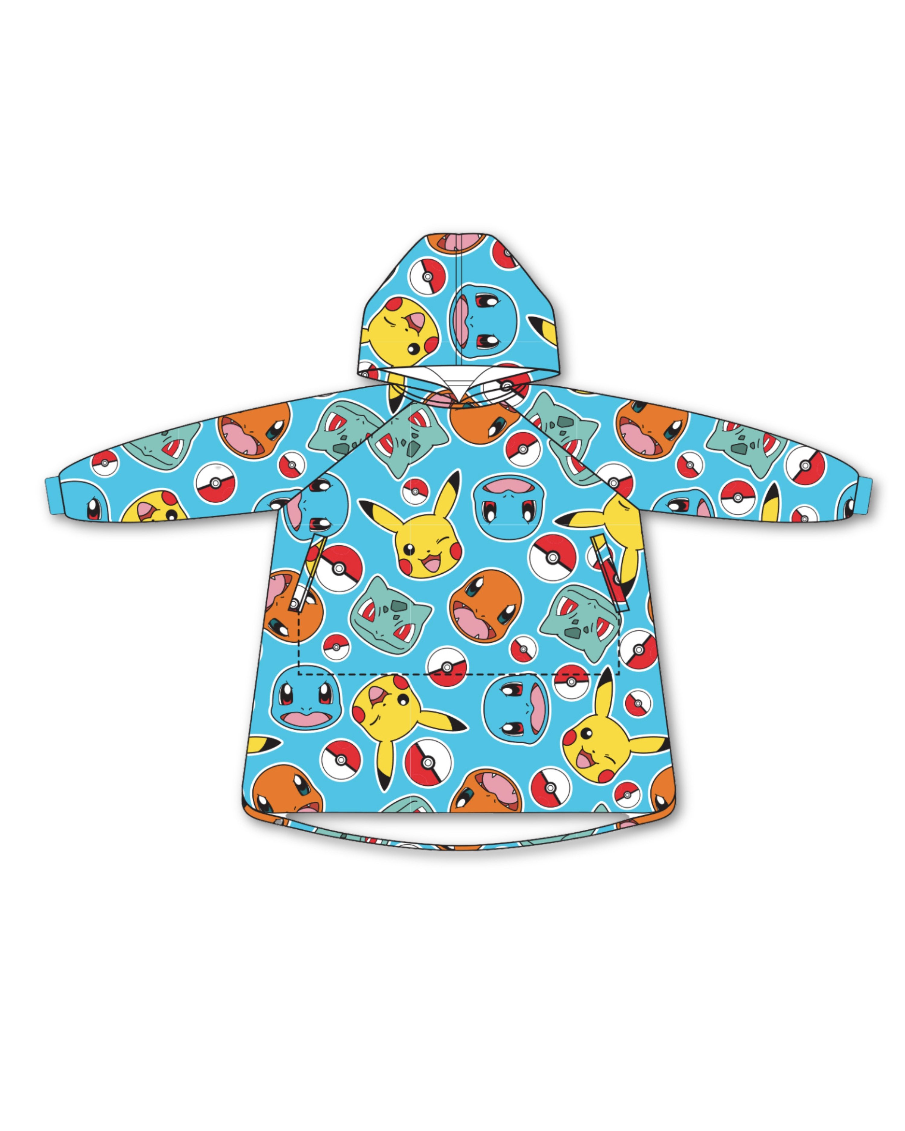 Kinderdecke Pokémon Kapuzen-Fleecedecke, Pikachu, MTOnlinehandel, perfekte Geschenkidee für Mädchen und Jungen