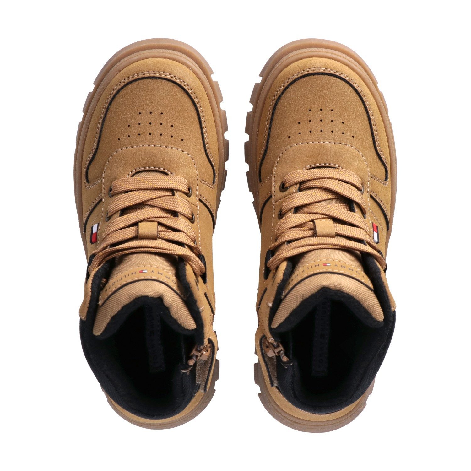 Tommy Hilfiger Schnürboots Herbstboots, Outdoorboots mit weich gepolstertem Schaftrand