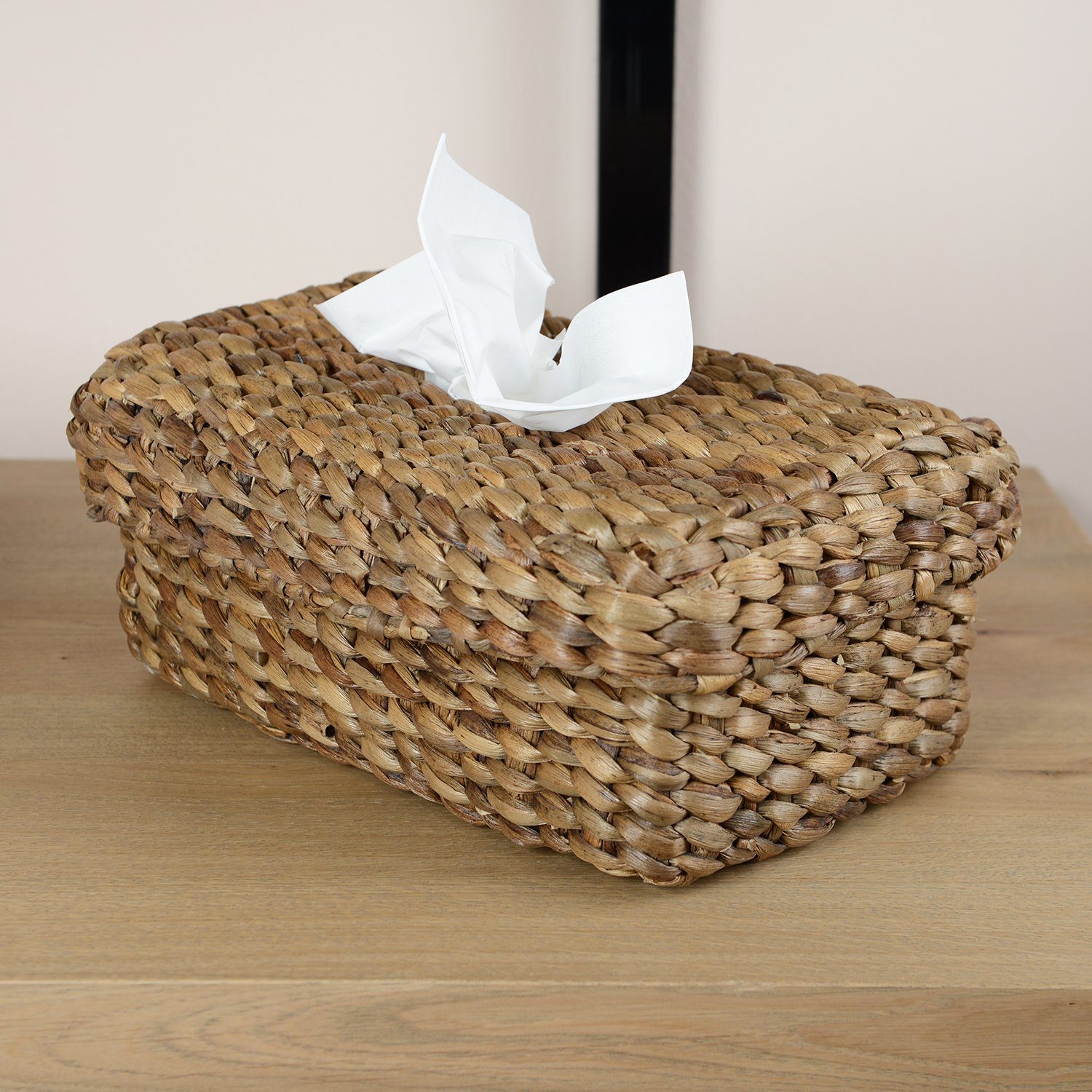 wohnfreuden Aufbewahrungsbox Kosmetiktücher-Box aus Wasserhyazinthe 29 cm günstig online kaufen