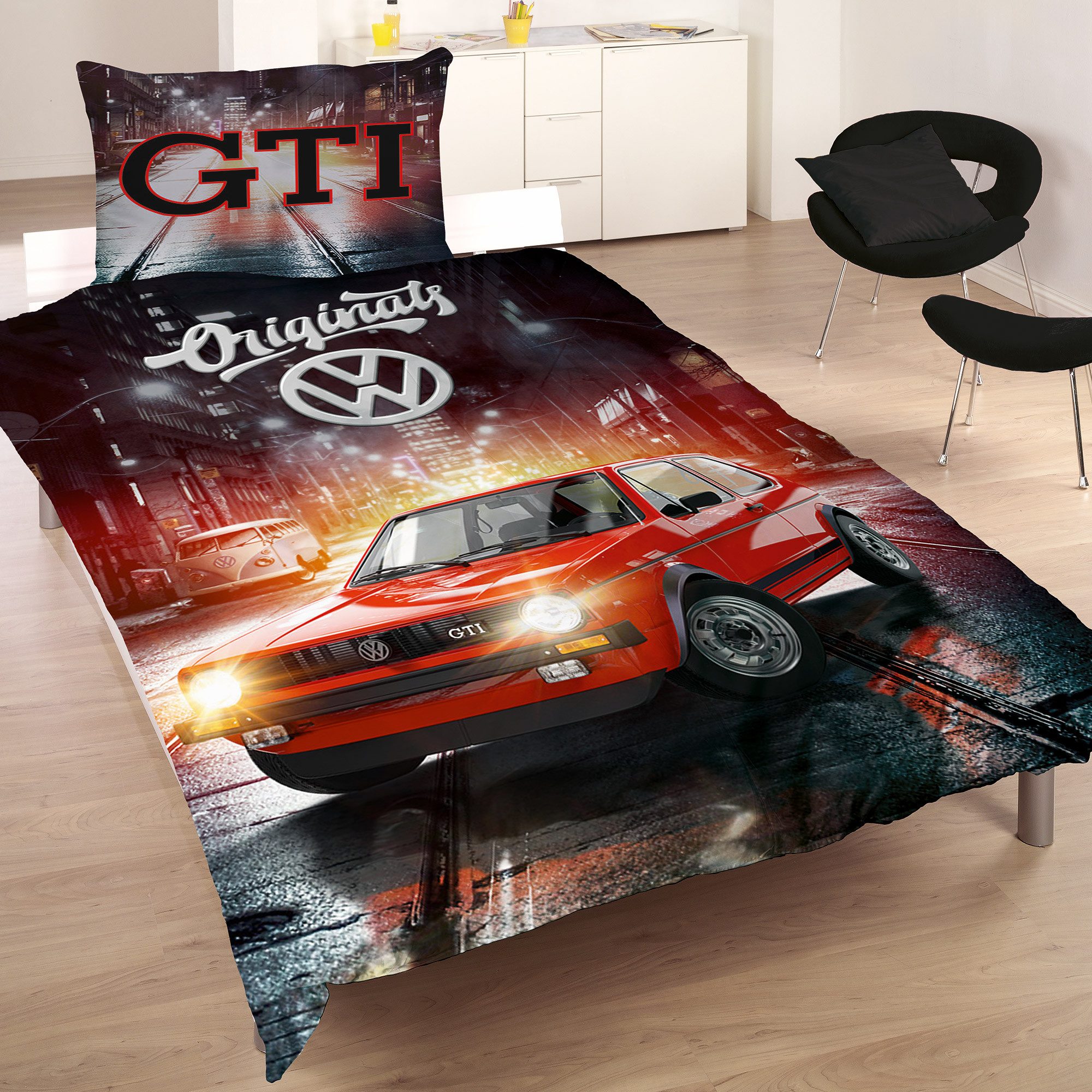 BERONAGE Wendebettwäsche VW Volkswagen Golf GTI 088 Bettwäsche Linon / Renf günstig online kaufen