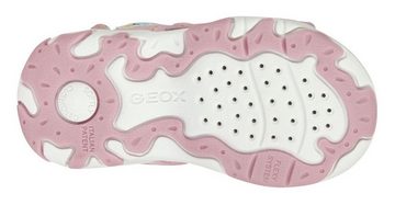 Geox B SANDAL FLAFFEE GIR Sandale, Sommerschuh, Klettschuh, Sandalette, mit pastellfarbenem Eis-Motiv
