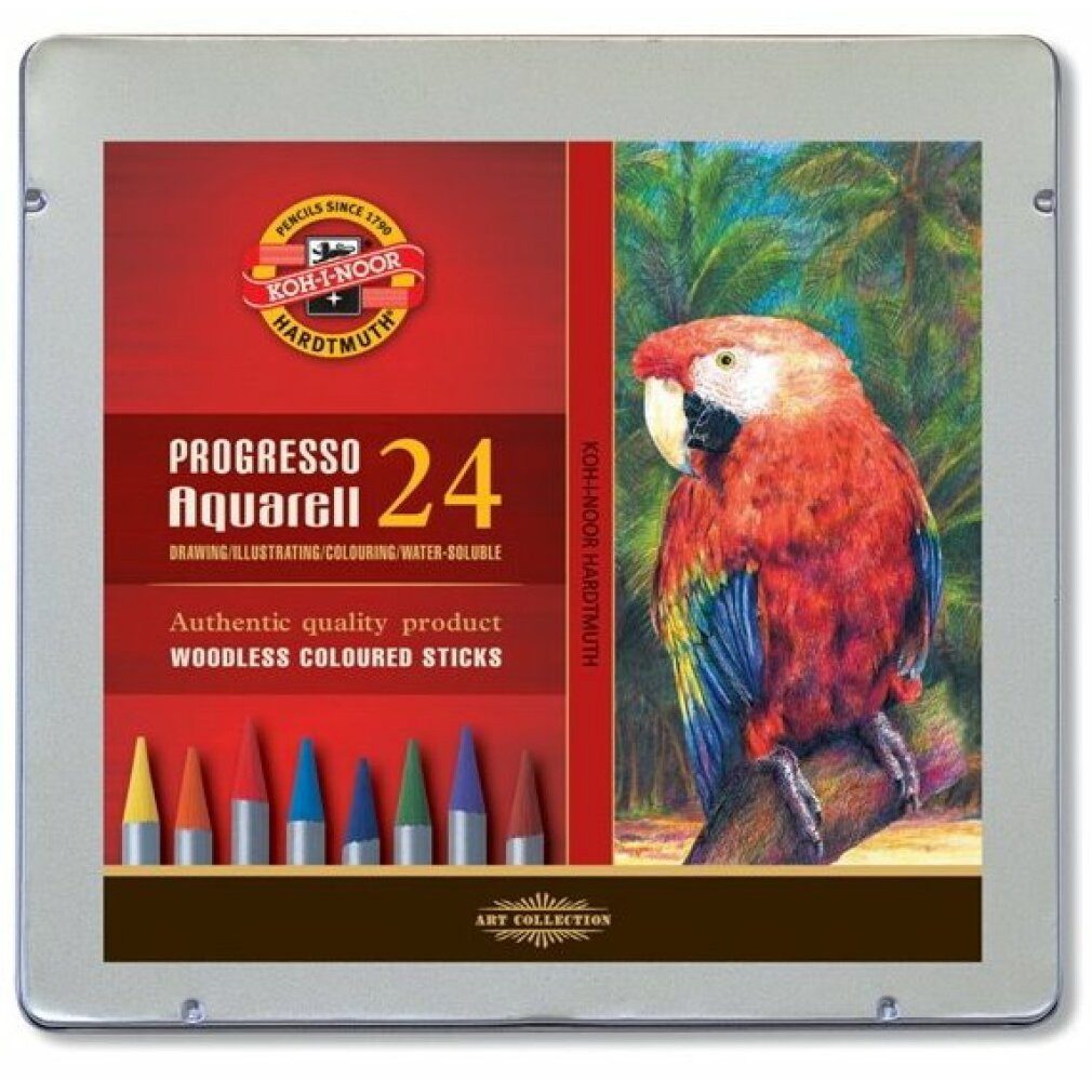KOH-I-NOOR Buntstift Kunstkreiden Progresso Aquarell 8784 - 24 Stück