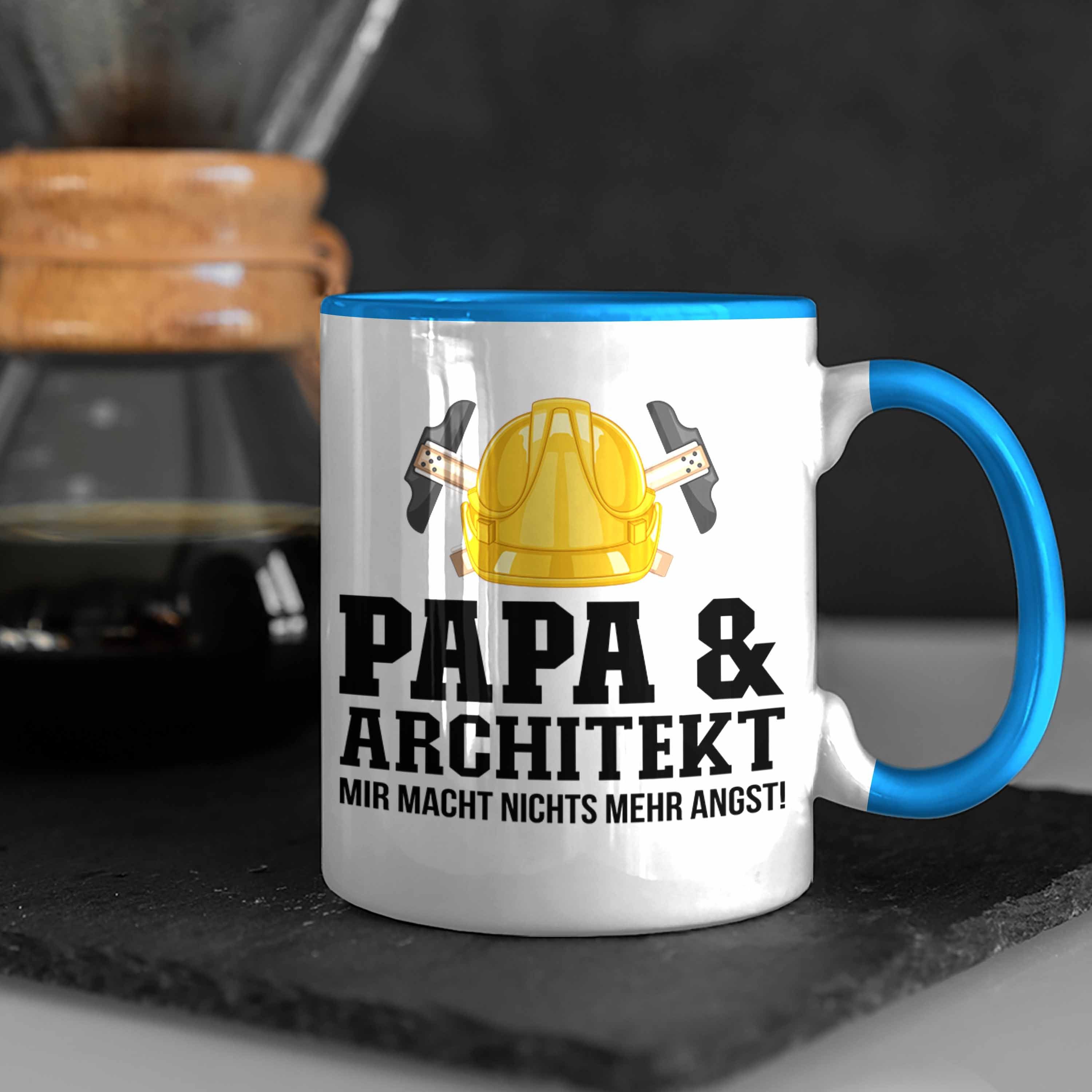 Trendation Geschenkidee Tasse Blau Papa Trendation Tasse und Vater - Architekt für Architekt