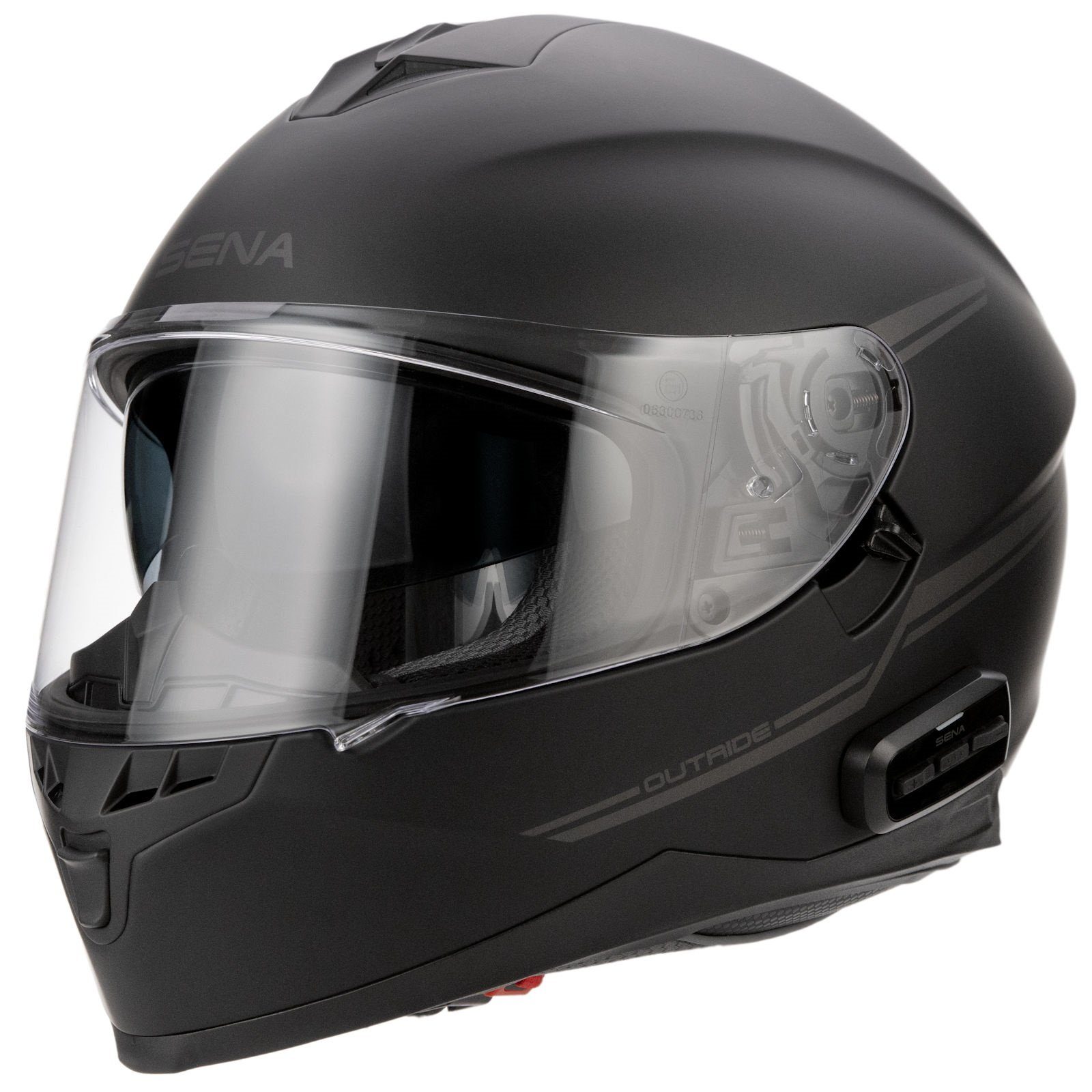 Motorradhelm Sena Outride Integralhelm matt-schwarz