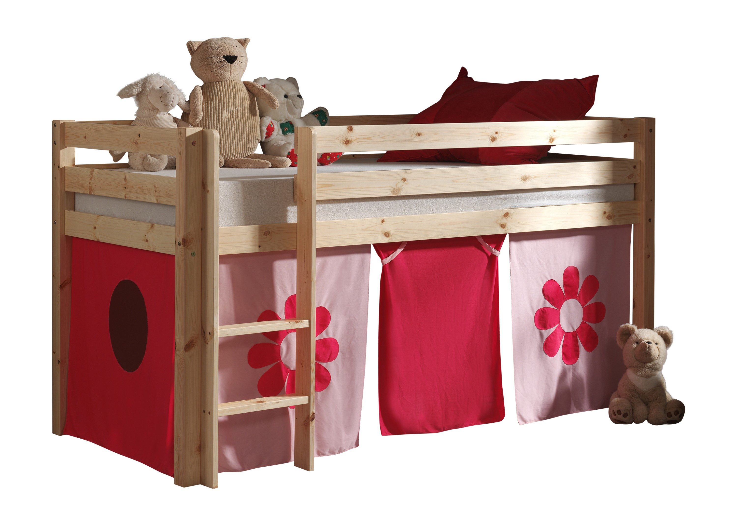 Vipack Hochbett "Pino, Kiefer massiv, Made in Europe, inkl. Rolllattenrost günstig online kaufen
