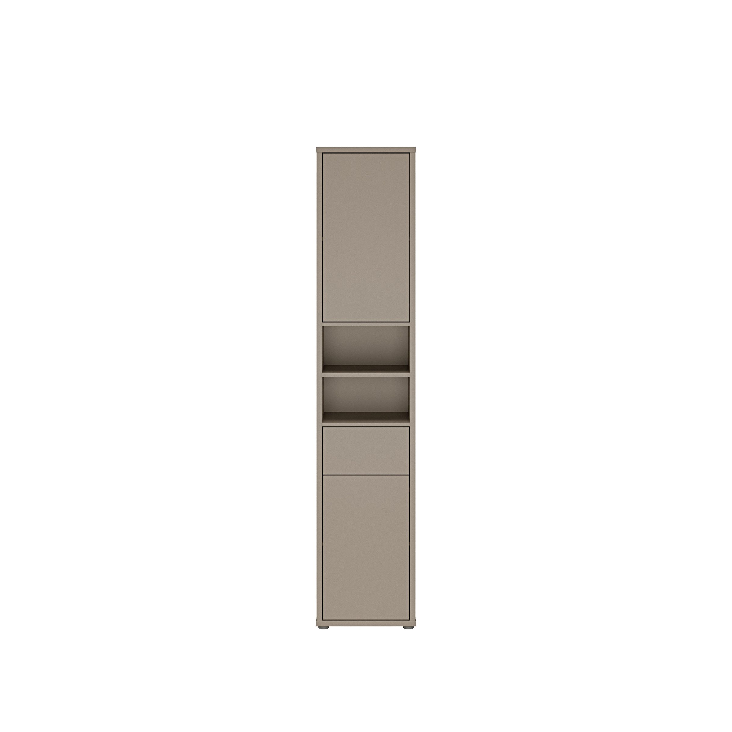 PREISBRECHER Seitenschrank ALICE SPRINGS in Taupe - 39,8x191,9x34,9cm (BxHxT)