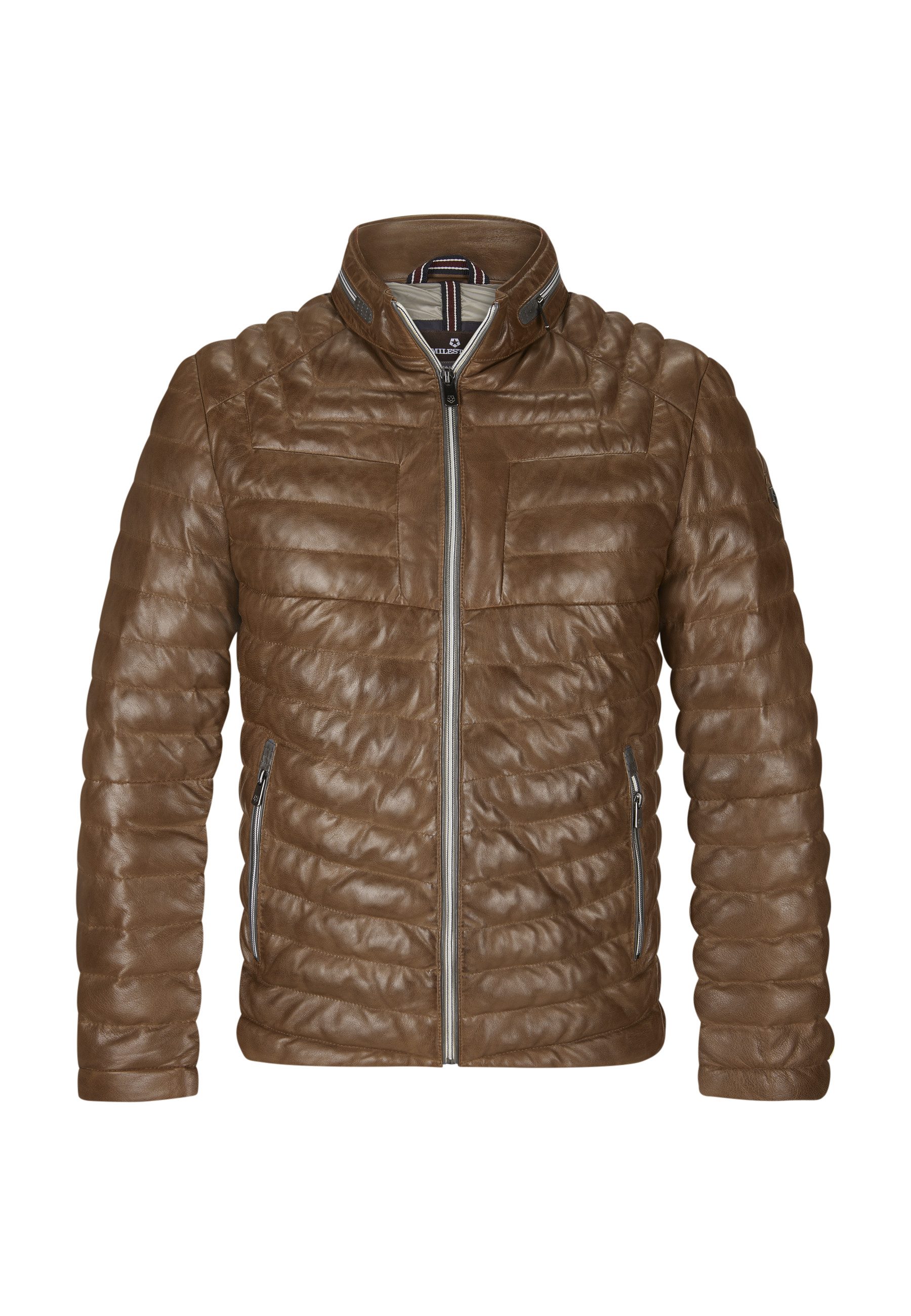 Milestone Lederjacke MSMalik Herren Bikerjacke Jacke günstig online kaufen