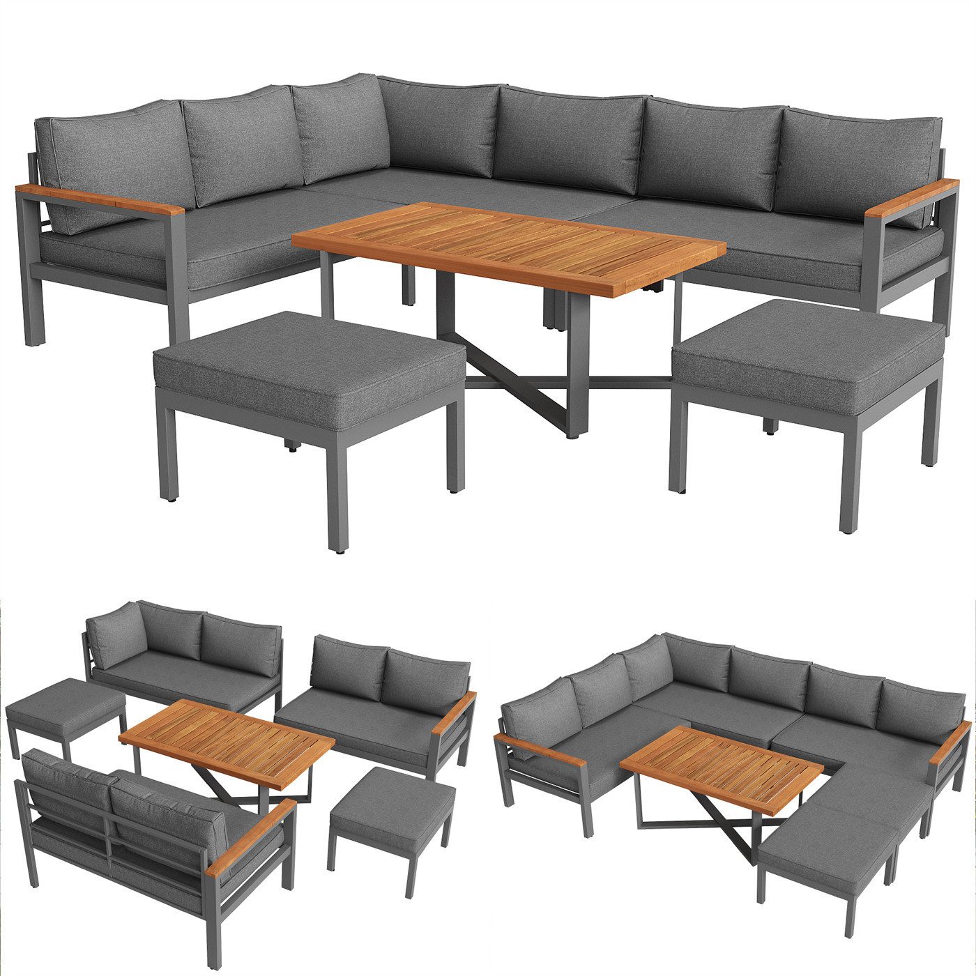 XDOVET Gartenlounge-Set Gartenlounge-Set für 8 Personen,Gartenmöbel,Gartenm günstig online kaufen