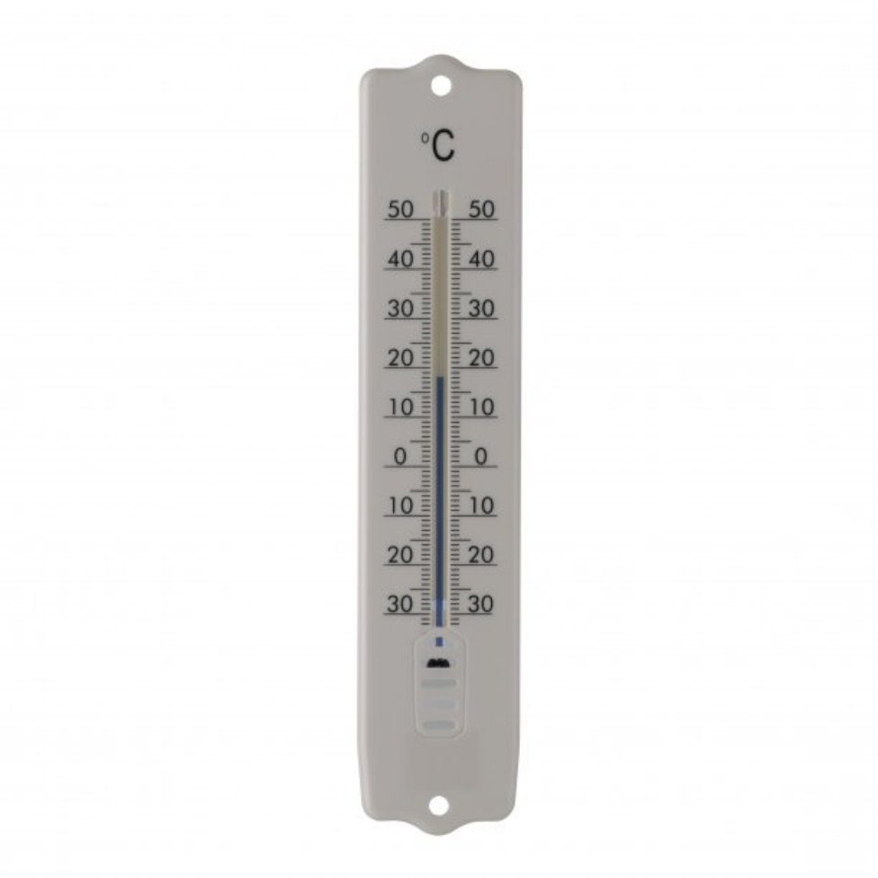 axentia Raumthermometer Zimmerthermometer, KS, ca. 20 cm, weiß 200345, 1-tlg.