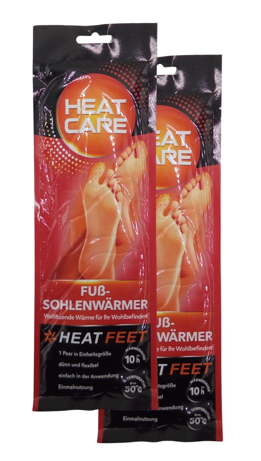 BURI Fußwärmer 2 Paar Fußsohlenwärmer "Heat Feet" Wärmesohlen Schuhwärmer Sohle Fußwä