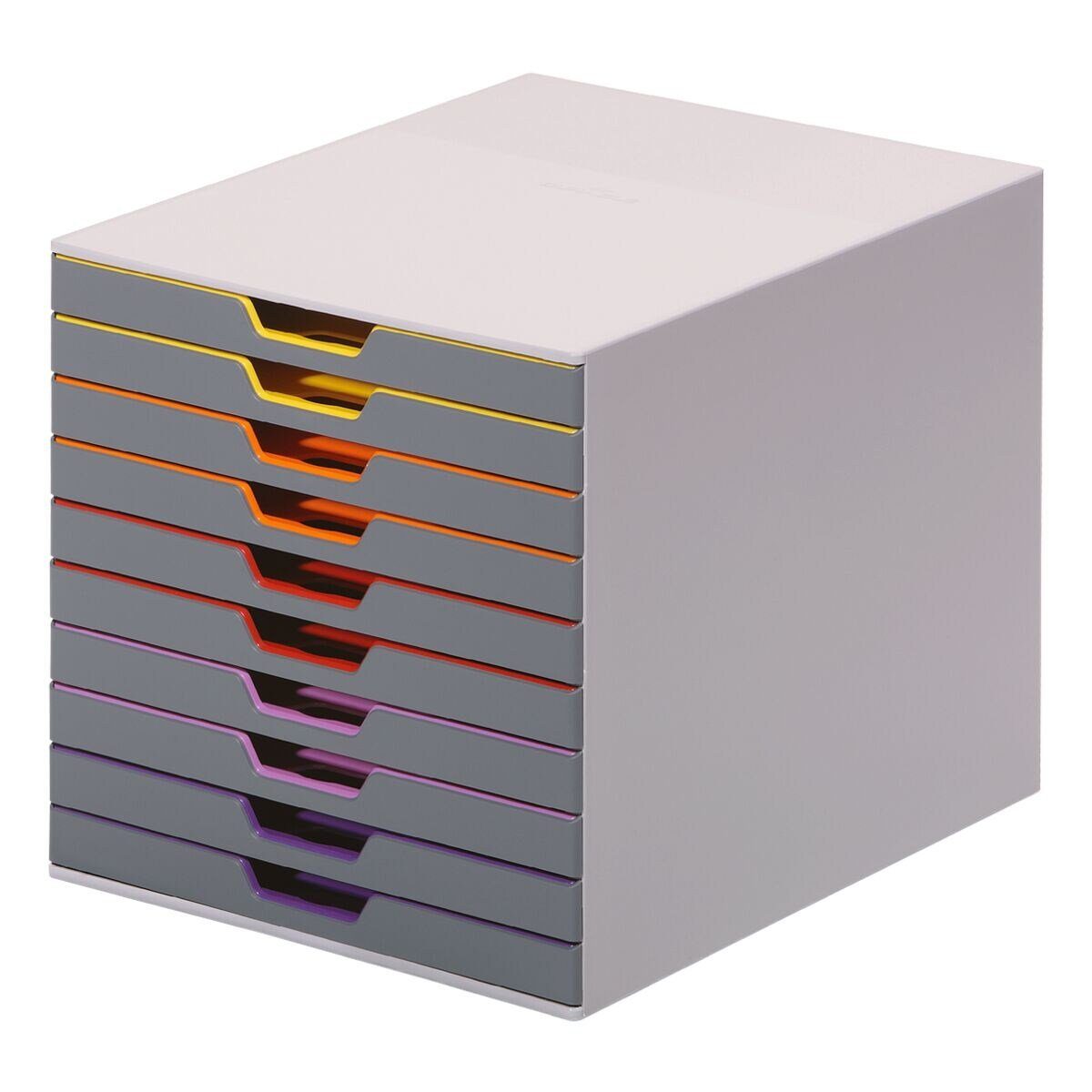DURABLE Schubladenbox VARICOLOR® 10, mit 10 Schubladen, geschlossen, stapelbar