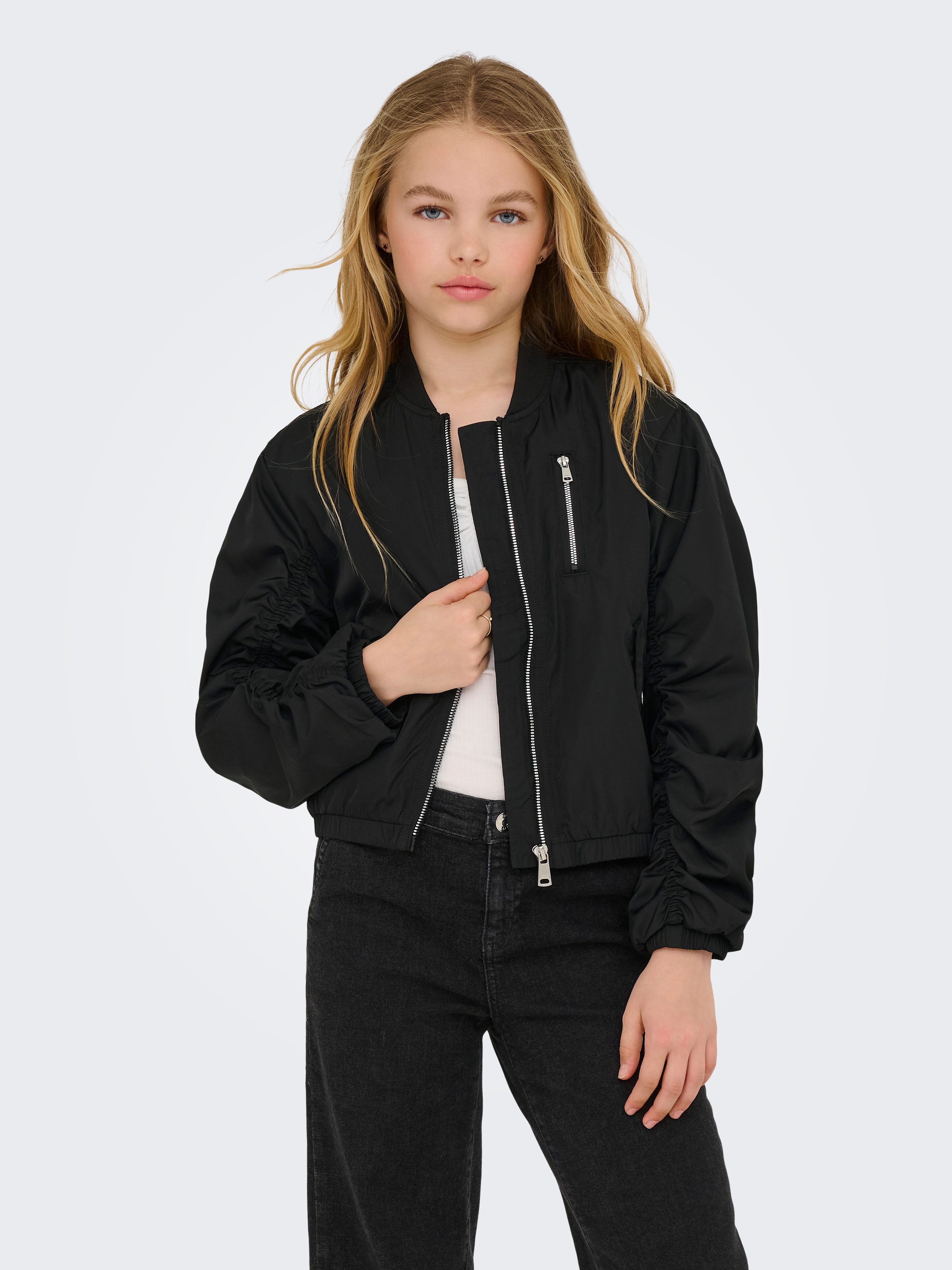 KIDS ONLY Bomberjacke KOGMINNA LIFE BOMBER CP OTW NOOS mit modischen Raffungen am Arm