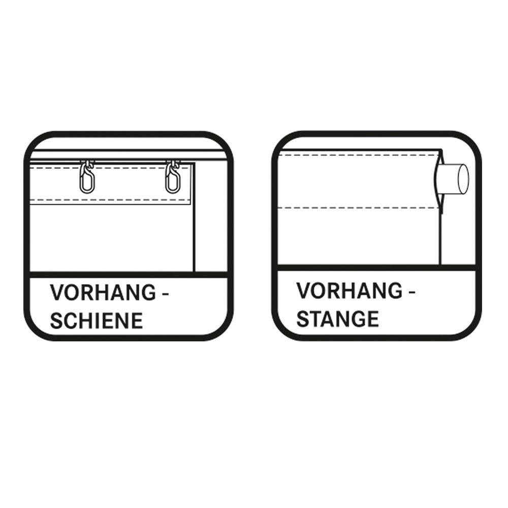 grau-taupe Asphald, Fertig Schal, Gardine Stangendurchzug & (1 St) Vorhang Wellenband 140x245cm h.transparent