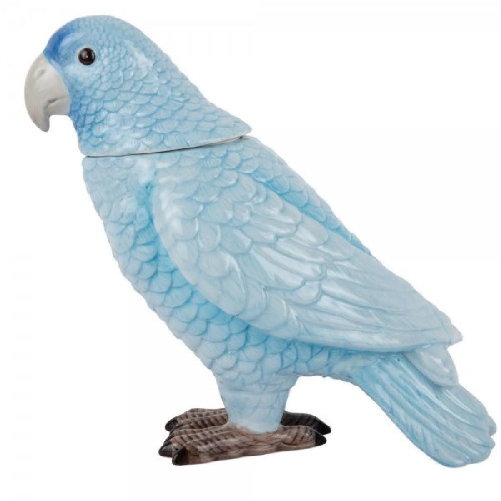 Present Time Vorratsdose Dekorationsobjekt Dose Papagei Storage Jar Soft Blue