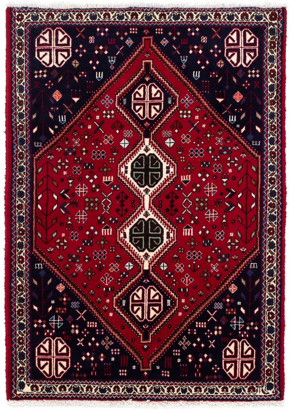 Wollteppich Abadeh Medaillon rechteckig, cm, Rosso 107 10 Höhe: mm, scuro x 159 Handgeknüpft morgenland