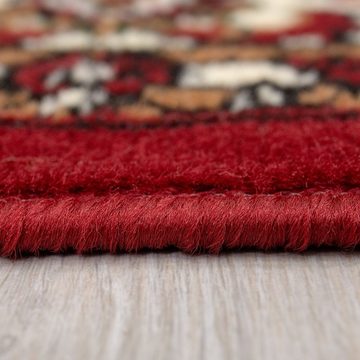 Orientteppich Kurzflor Teppich, Vimoda, Rechteckig, Höhe: 8 mm, mit Kunstvollem, Red, Klassischer, Wohnzimmer, Ornamenten