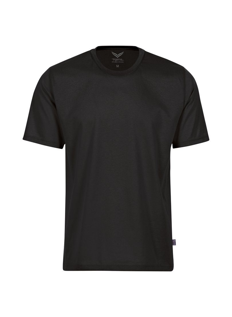 Trigema T-Shirt TRIGEMA T-Shirt schwarz 100% Baumwolle aus