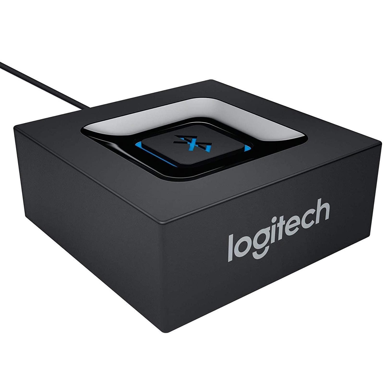 Logitech Bluetooth AUX Audio-Adapter zu 3,5-mm-Klinke, Audioempfänger Multipoint Chinch 3.5 mm Klinke Funk kabellos Air Play