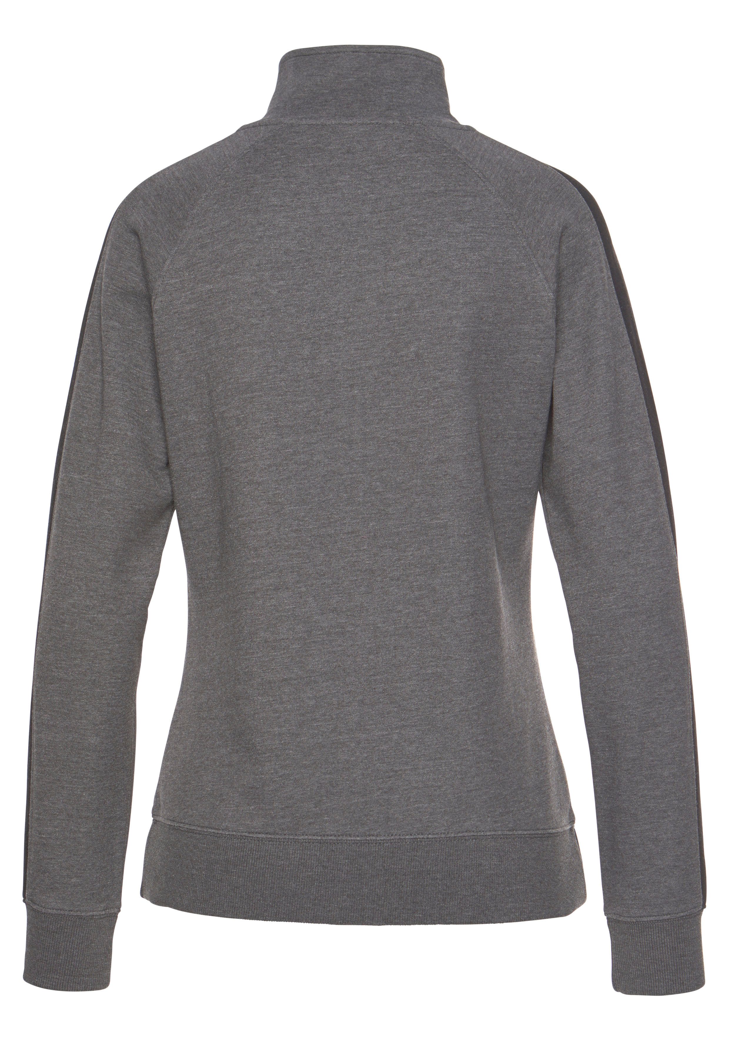 Bench. Loungewear Sweatjacke mit Seitenstreifen und Stehkragen, Home- und Loungewear Serie – Bild 4 von 5