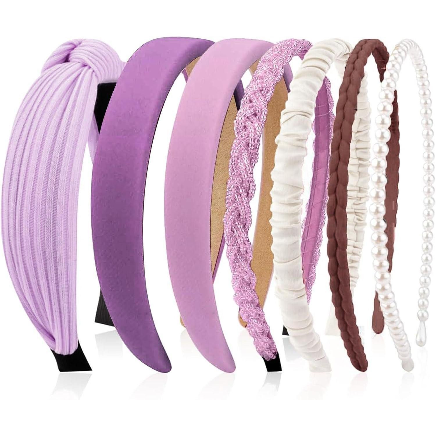 LuxusKollektion Haarband 7 Stück Haarreifen Set Damen verschiedene Modelle Perlen Stirnbänder