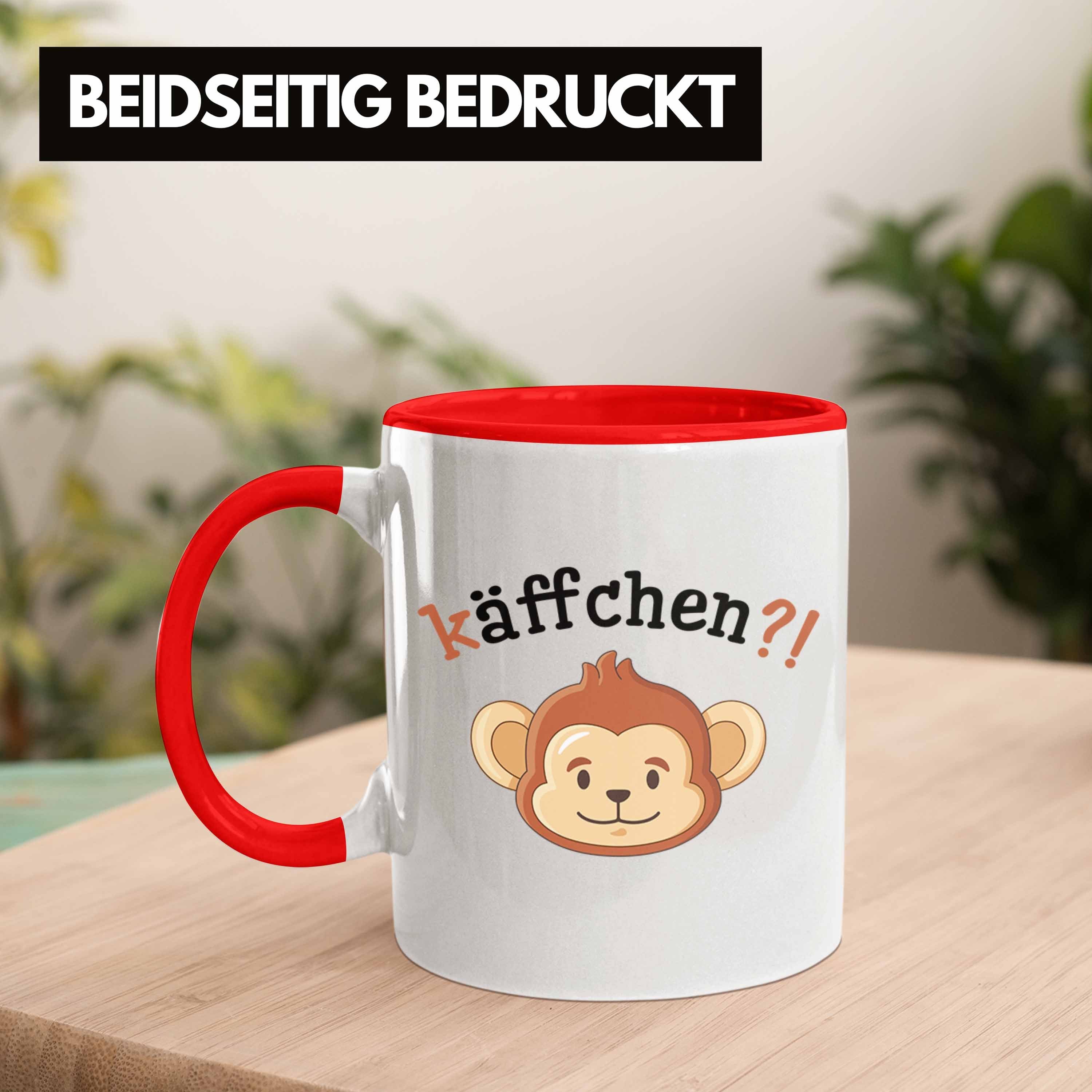 Büro Trendation Rot Trendation Lustige Sprüchen Kollegin - Grafik Geschenk Affe Käffchen Kaffeetasse Tasse Tasse Tasse mit Arbeit Kollege