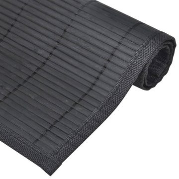 Platzset, 6 Bambus-Platzdeckchen 30 x 45 cm Schwarz, vidaXL, (1-St)