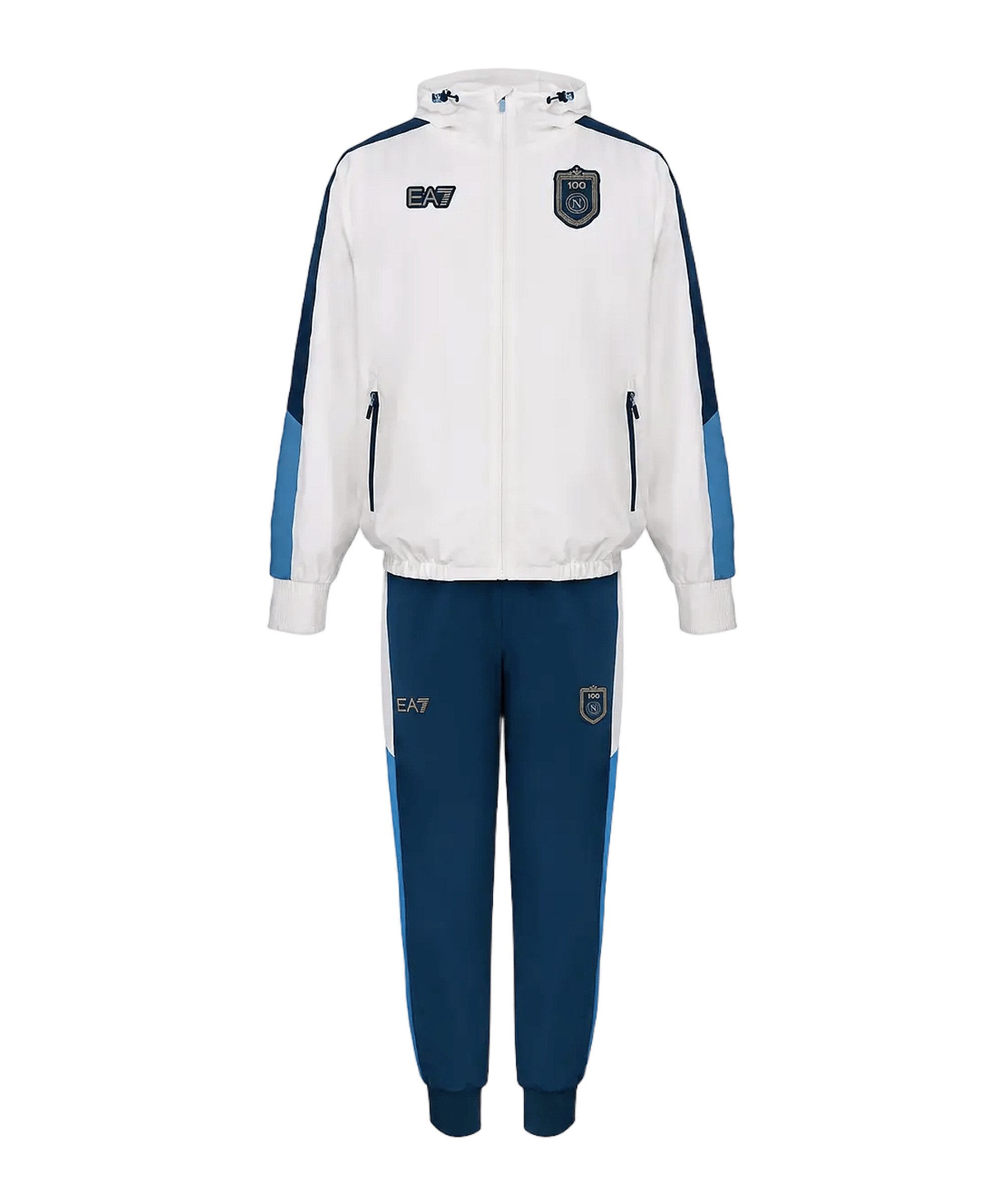 Emporio Armani Sportanzug EA7 SSC Neapel Trainingsanzug Weiß