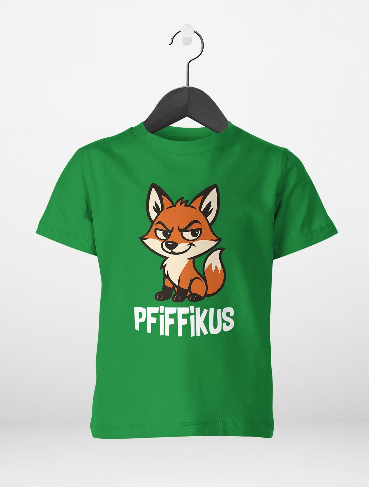Print-Shirt Kinder T-Shirt Jungen Pfiffikus Witziges Fuchs Tiermotiv Comic Shirt