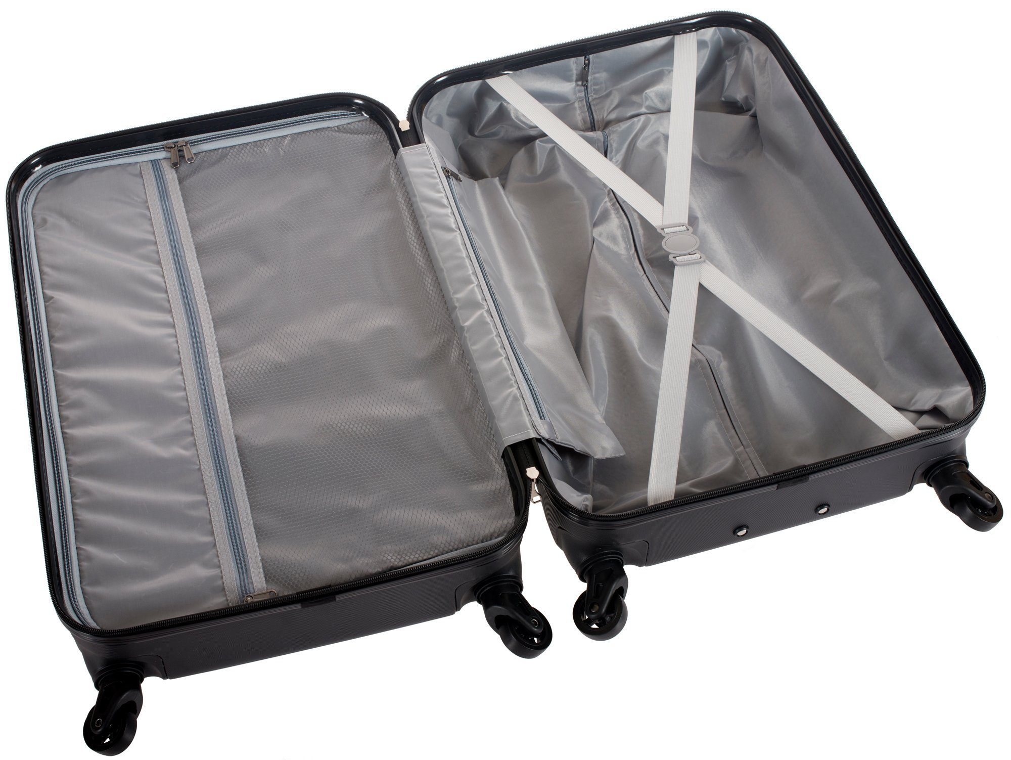 Cahoon Hartschalen-Trolley Hartschalenkoffer Trolley 4-Rollen Koffer Reisekoffer / L 65 Liter, 4 Rollen