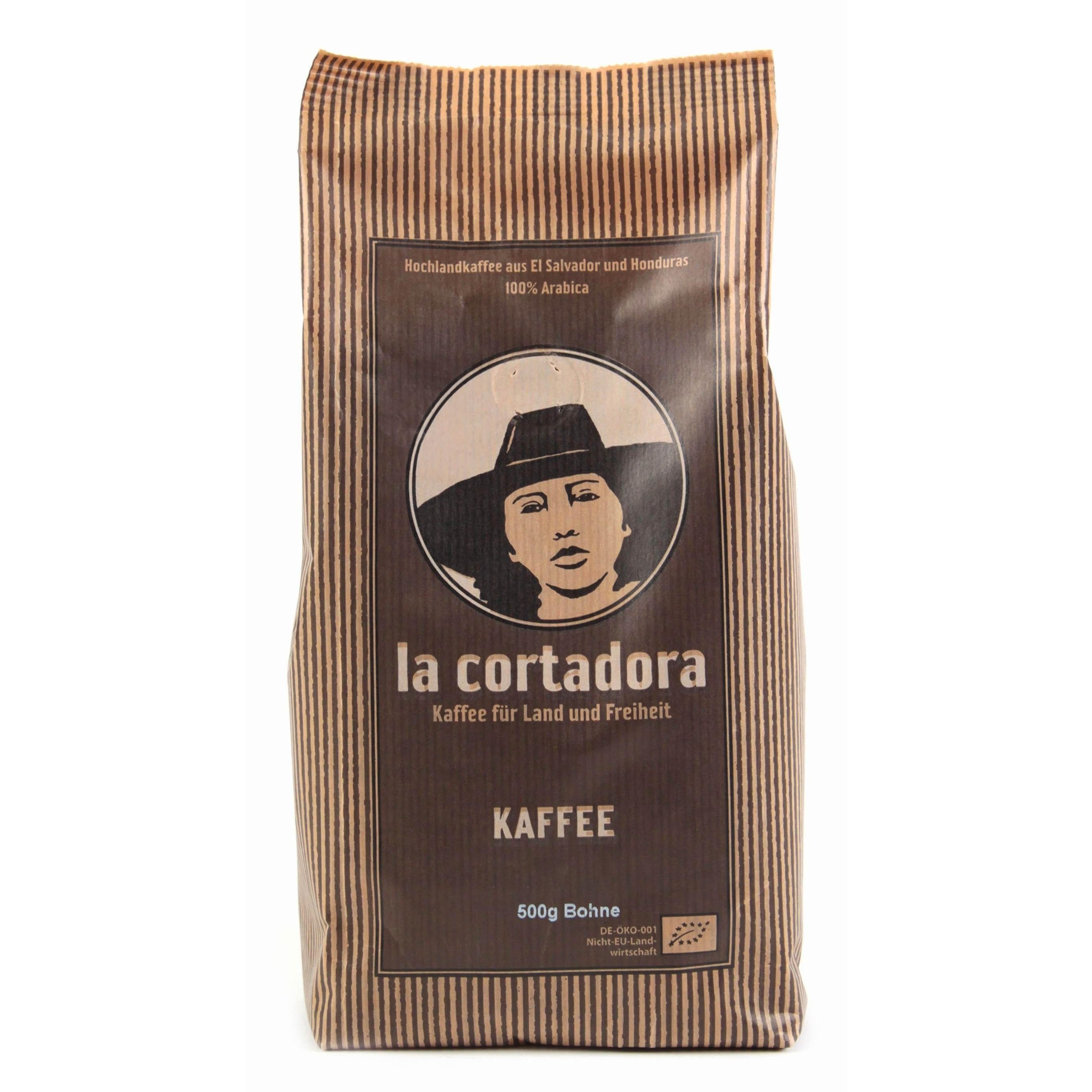 El Puente Kaffee La Cortadora - Bio-Kaffeebohnen 500 g, Fair Trade, Vegan, Bio, Handmade