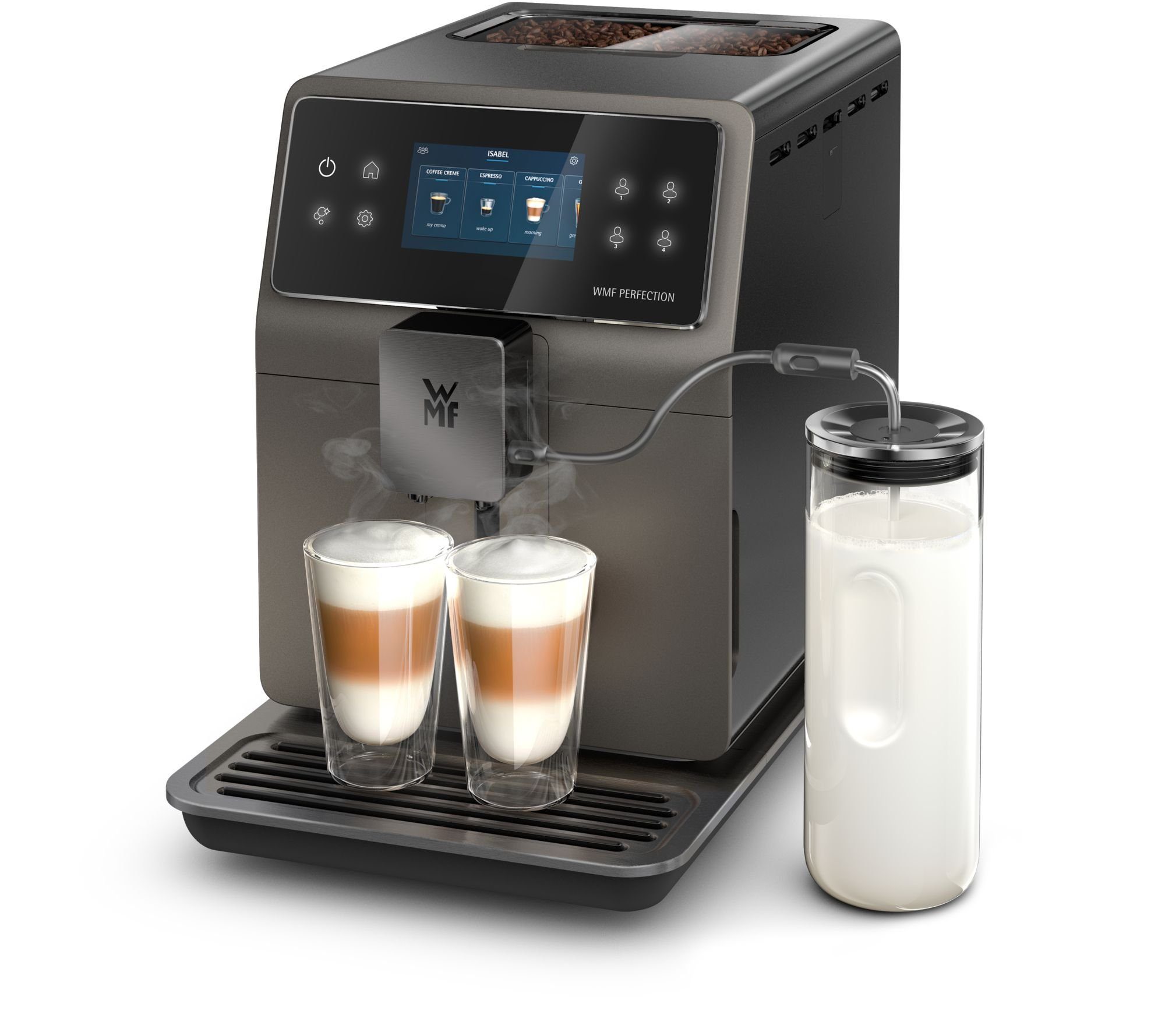 WMF Kaffeevollautomat Perfection 780, 18 Getränkespezialitäten, Double Thermoblock, 1l Milchbehälter