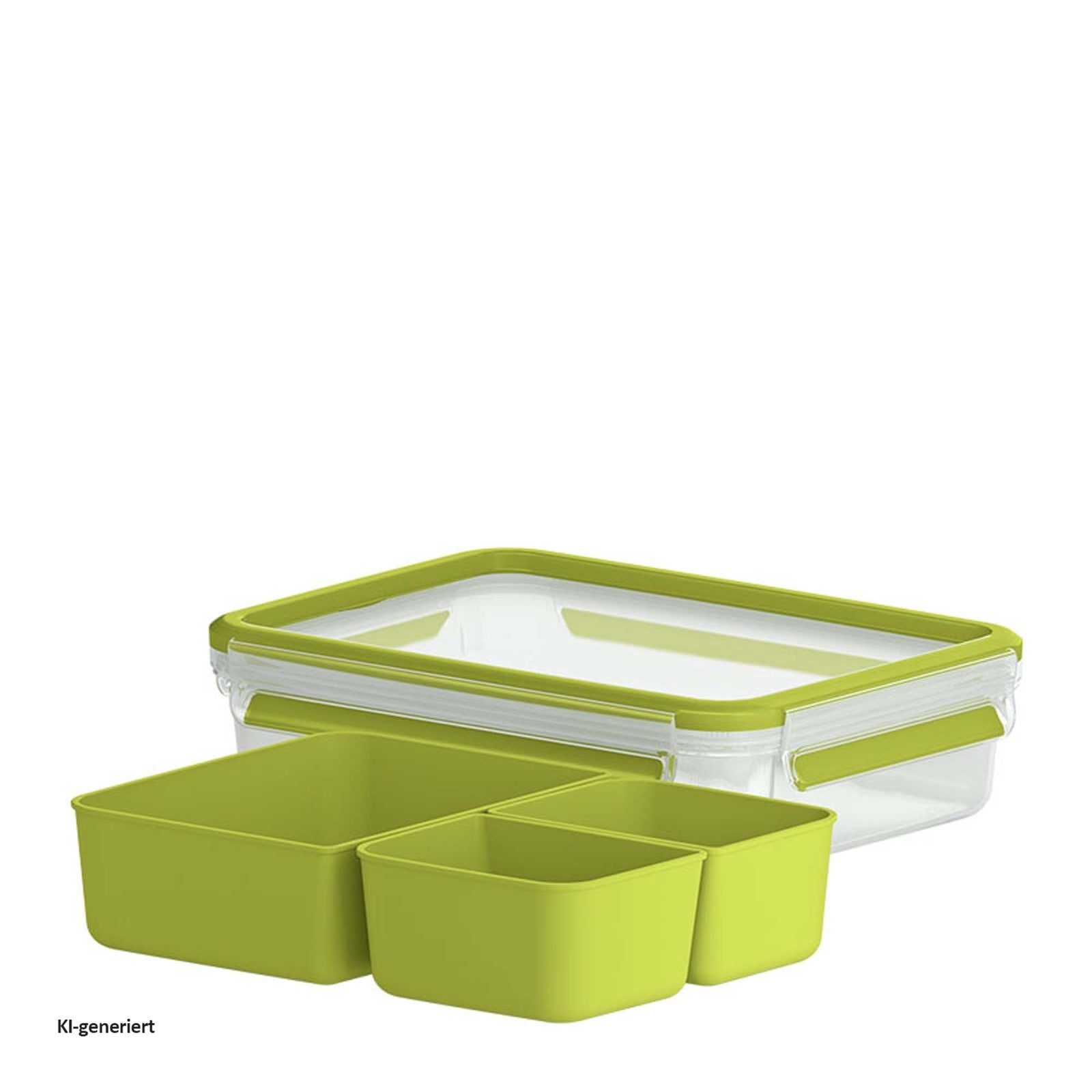Emsa Frischhaltedose Snackbox mit 3 Einsätzen Clip + go, Kunststoff, (1-tlg)