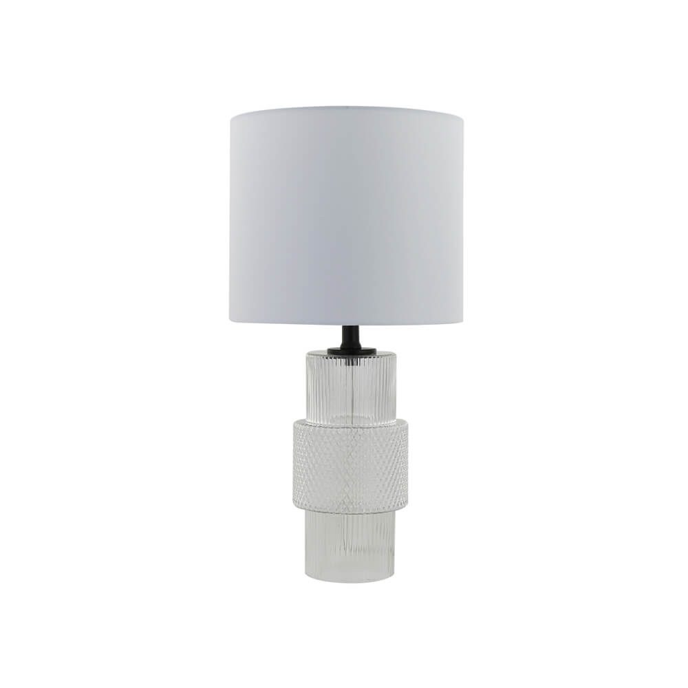 HOME DELUXE Tischleuchte Leuchte aus Glas YUKI - 12,7 x 12,7 x 27,9 cm, Schreibtischlampe, Leuchten, Tischlampe